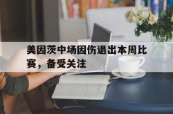 美因茨中场因伤退出本周比赛，备受关注
