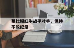 莱比锡红牛战平对手，保持不败纪录的简单介绍